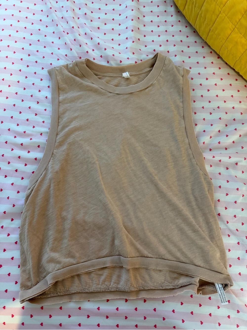 FP Movement by Free People Beige Taupe Muscle Tank